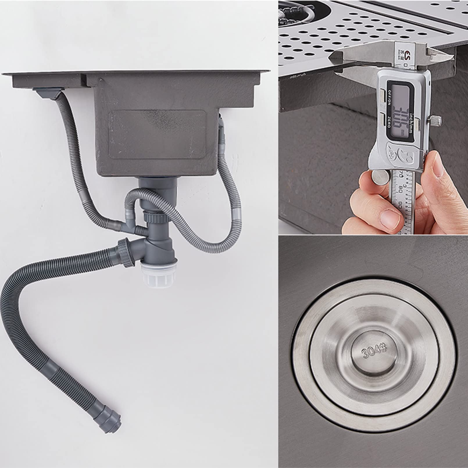 ZUAGCO Küchenspüle Aus Schamotte – 76,2 Cm, Unterbau, Mattweiß, Großes Einzelbecken Mit Schürze & Schnellem Abfluss (Arbeitsplatten-Spüle)