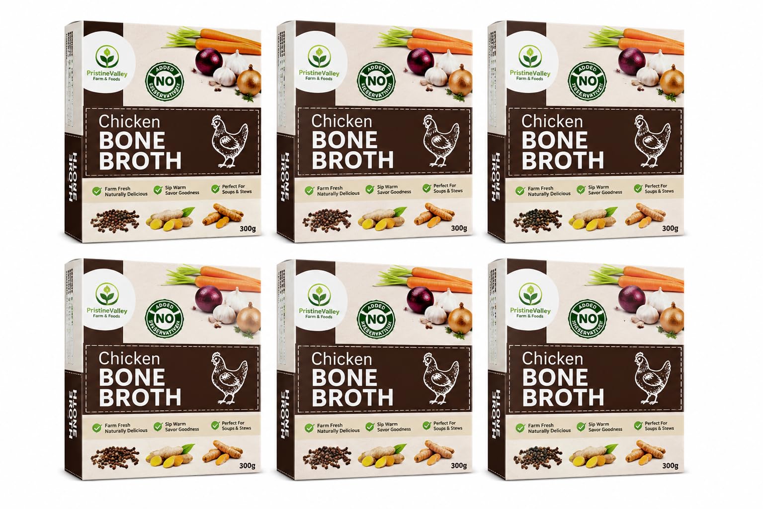 Chicken Bone Broth for Humans | Slow Cooked Natural Broth | For Sipping or Cooking Base for Soups, Stews, Curries & Rice Dishes,| No Preservatives | Gut & Joint Support | Ready to Drink or Cook | 6 x 300g-image-37