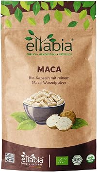 Organic Maca Capsules 1000 Pieces from Peru, High Dose 3720 mg Daily Dose, Raw Food Quality, 100% Pure without Additives, Vegan Maka Root