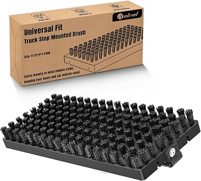 SALCOD Heavy Duty Mounted Boot Brush for Trucks, RVs & SUVs Fast Mud Removal Boot Cleaner Easy No-Tool Installation for Work, Off-Road & Outdoor Conditions