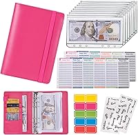 Vista 25 de Carpeta presupuestaria sobres de efectivo A6 carpeta de ahorro de dinero con sobres con cremallera (blanco)