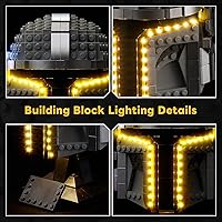 Vista 2 de Kyglaring Kit de luz LED con detección IR para Lego The Mandalorian Helmet 75328 bloques de construcción, solo luces, juego de modelo no incluido