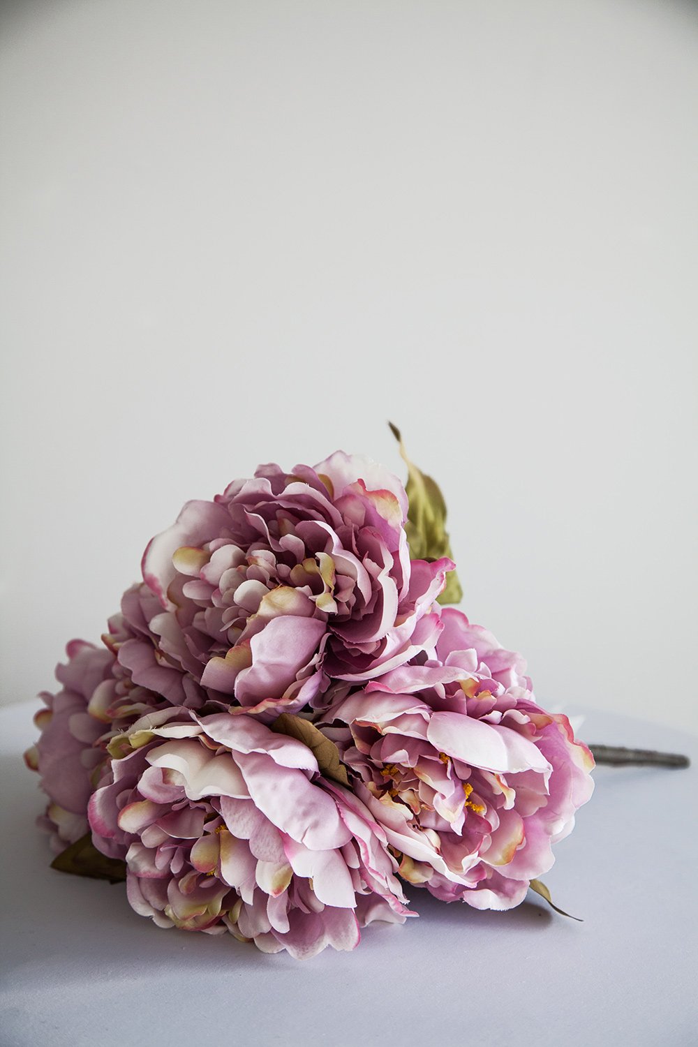 Decor Essentials Mauve Silk Peonies Bunch Of 5 Large Heads Wedding Decor Bouquets Centrepiece