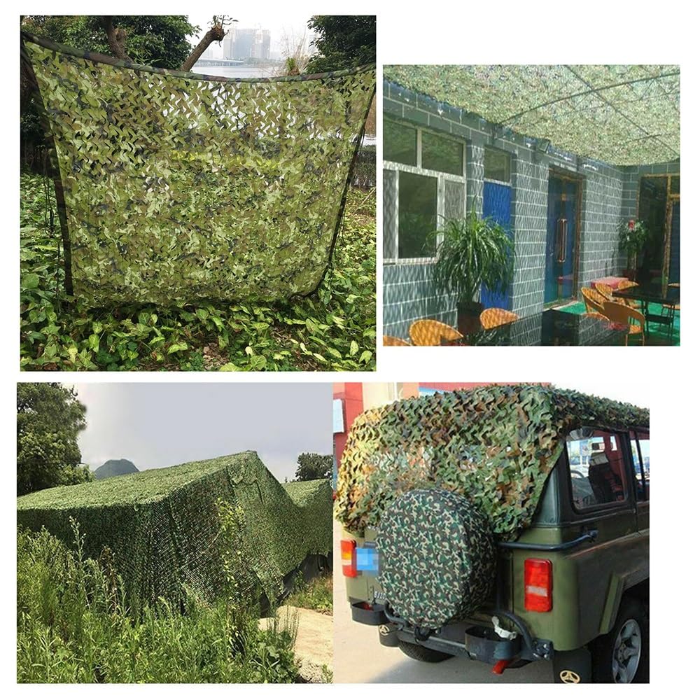 Malla de Camuflaje para jardín, Red de Camuflaje del ejército Malla Militar para decoración, Paisaje Forestal, Caza, paisajes forestales (Tamaño : 6x10m)