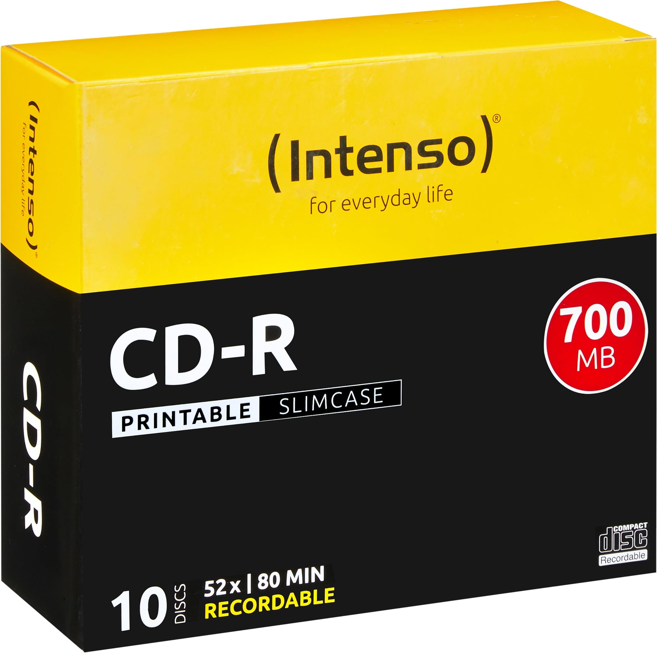 Intenso CD-R 80 700 MB 10 sztuk Slimcase Imprimable