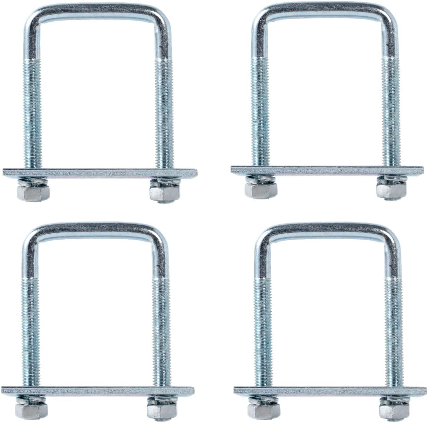 4 Pack Leaf Spring Clamp Kit, 2-5/8 inch Width X 3-3/4 Long Leaf Spring Clamps for Truck, Locks Springs. (3-1/8Wide X 4-1/8Long)