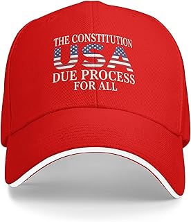 The Constitution USA Due Process for All Hat Defend The Constitution Golf Hats Dad Baseball Cap Fitted