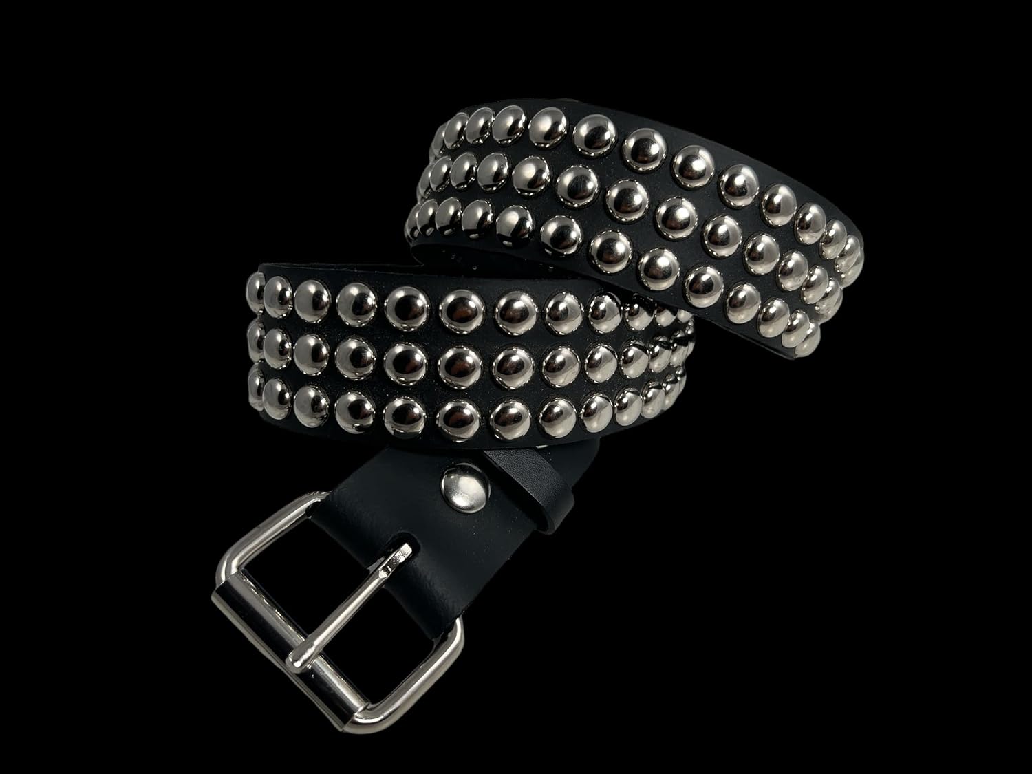 Funk Plus Rockers Studded Belt Large Round Stud Belt Genuine Leather Punk Goth Thrash