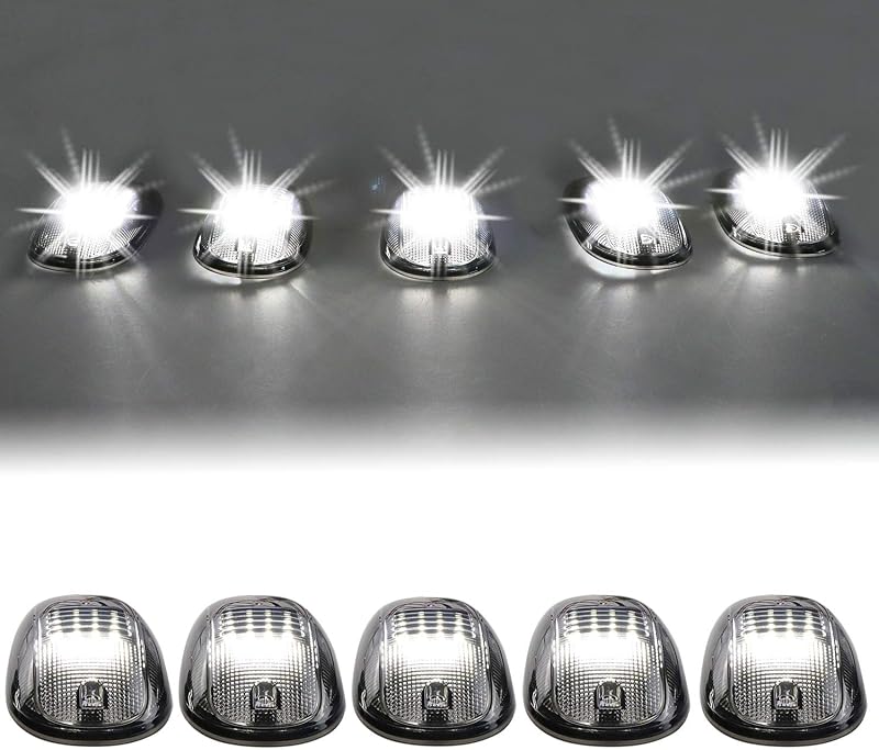 Luzes LED de marcação do teto da cabine Tresound para Dodge Ram 1500, 2500 e 3500 2003–2016 – Kit com 5 unidades