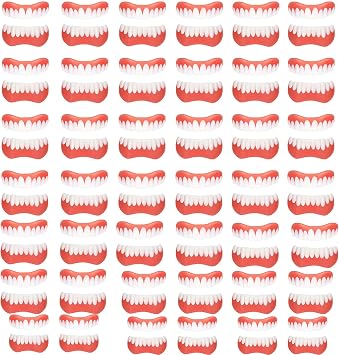 False Teeth Veneers Upper and Lower False Teeth Veneers Cosmetic Veneer False Teeth Temporary Prosthesis Teeth Instant False Teeth Silicone Dental Prostheses,40pcs