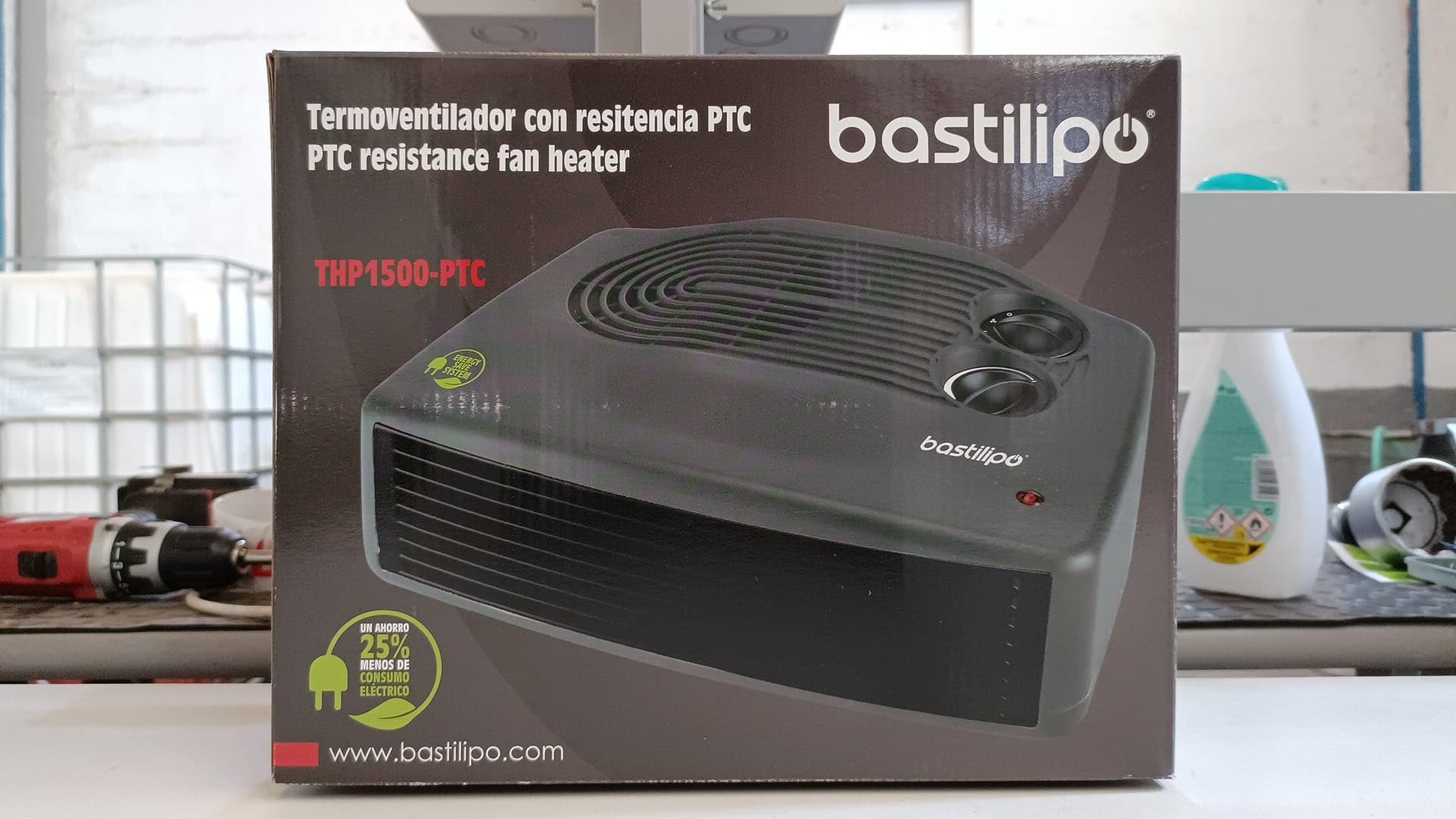 Bastilipo 2505 Bastilipo-THP-1500-PTC-Termowentylator o niskim poborze mocy 1500 W i regulowany termostat