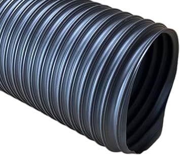Trac Vac Agrifab DR Cyclone Replacement Flexible Leaf Vacuum Grass Catcher Bagger T-7 Black Hose 10 Foot of 8 Inch
