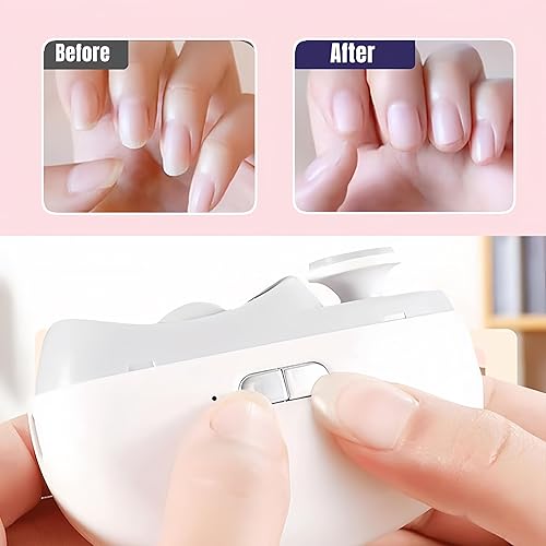 Miniatura 4 de Cortaúñas eléctrico, 3 en 1, cortaúñas eléctrico automático con pulido para dedos de manos y pies, cortaúñas con 2 velocidades ajustables para