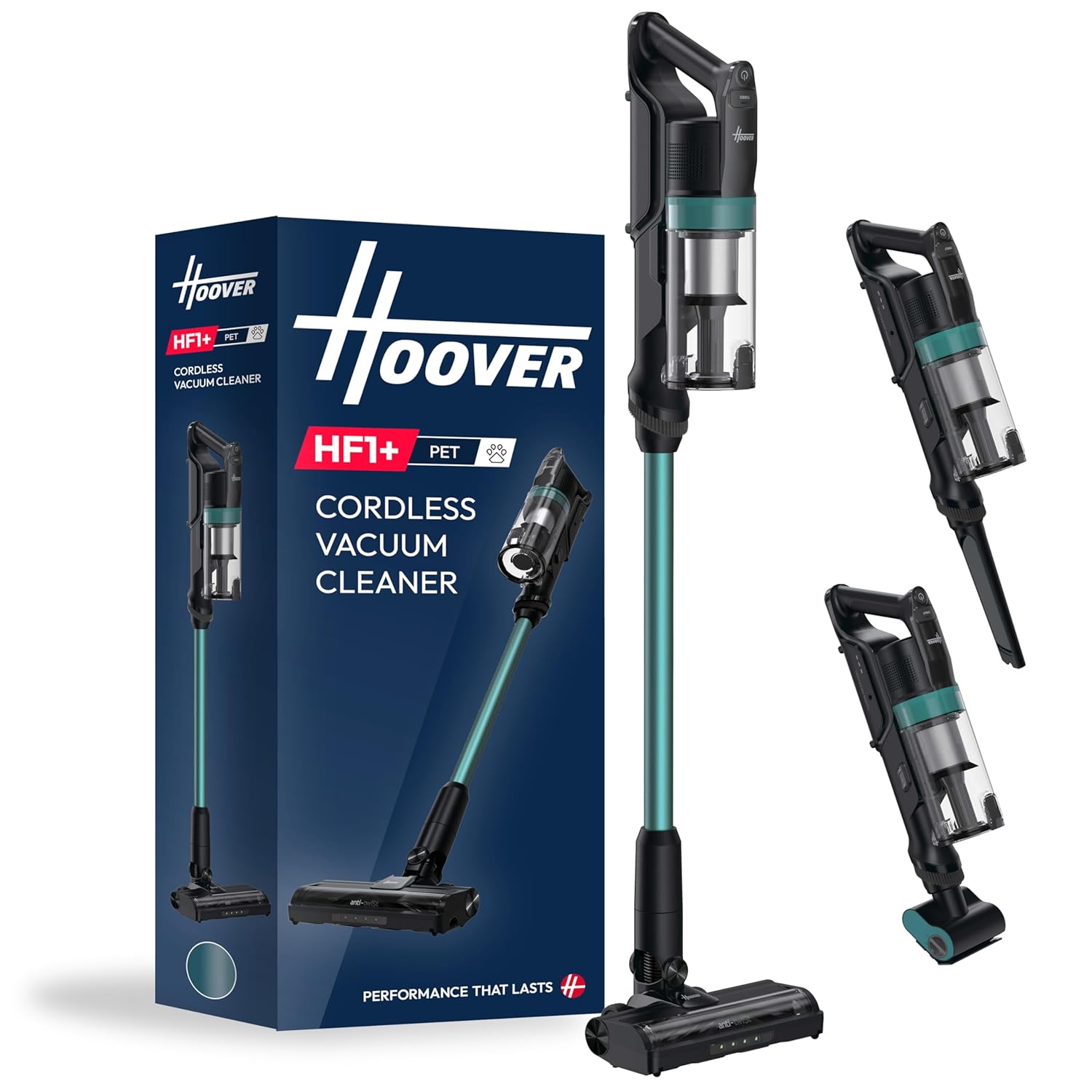 Hoover HF1 Plus Pet Cordless Stick Vacuum Cleaner with Anti Hair Wrap, Turbo Suction Mode, Up to 45min Runtime, with Motorised Pet Tool, Multi-Floor Nozzle and Crevice Tool...