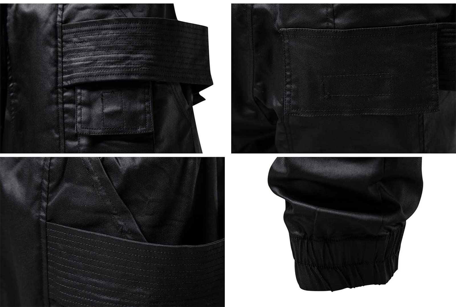 Herren Cargo Hose Schwarz Techwear Jogger Herren Hip Hop Gothic Hose Baggy Streetwear Punk Hose