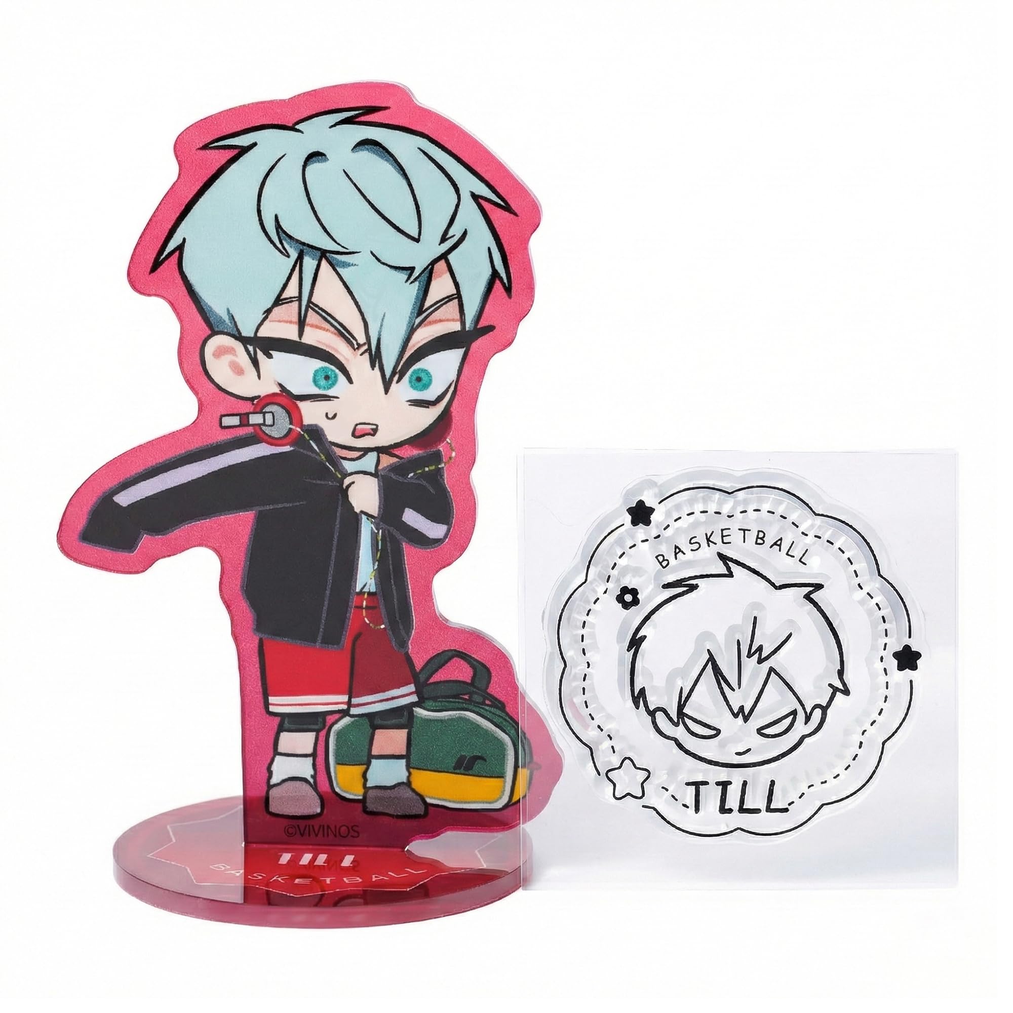 YJacuing Alien Stage Passion Love Series Acrylic Stamp Holder, Official ALNST 3rd Anniversary Collector's Item Anime Merch (Till)