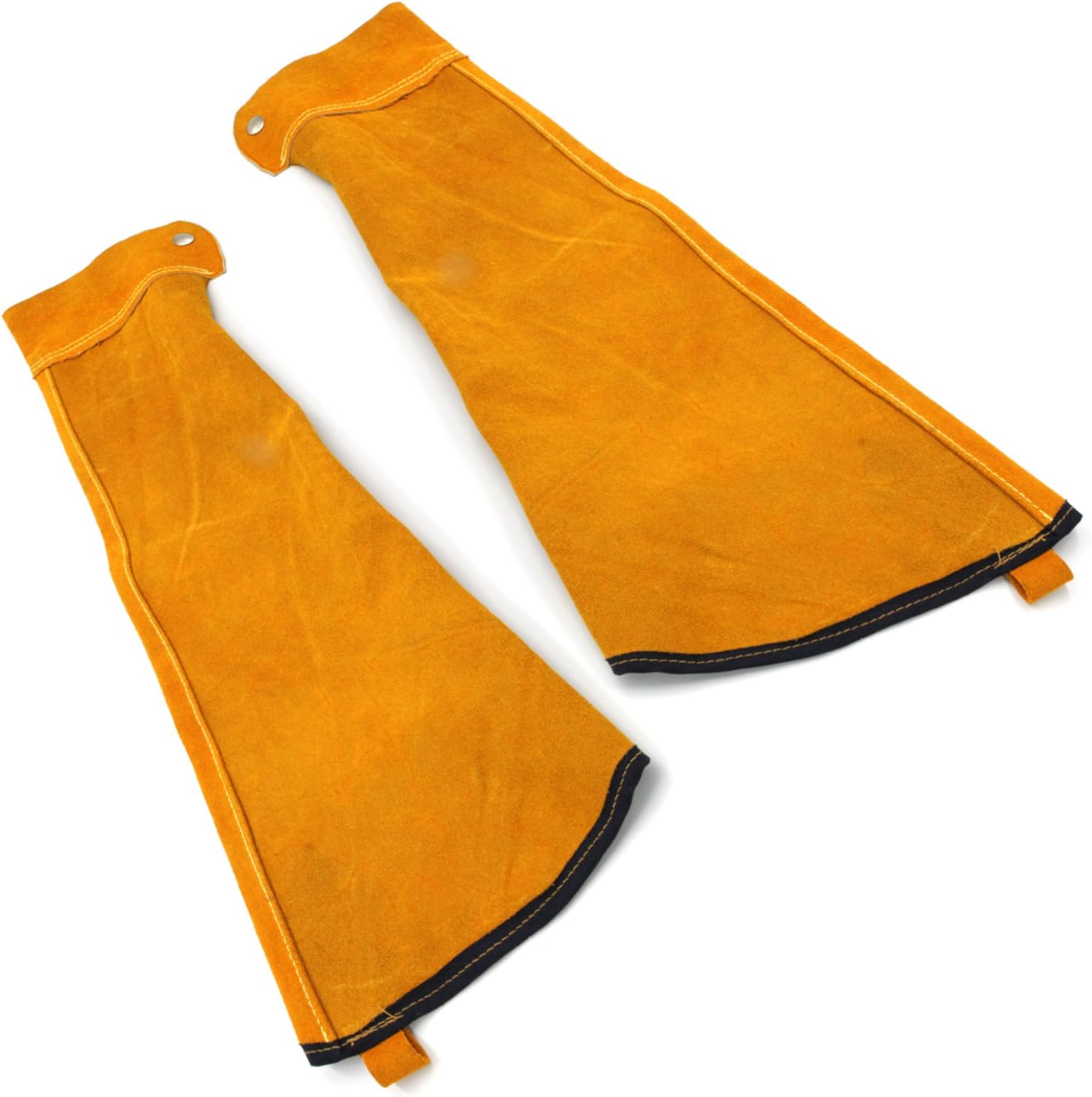 Heat Resistant Welding Sleeves,Leather Sleeves for welding, Button closure,Spark Resistant Protection,1 Pair (yellow)