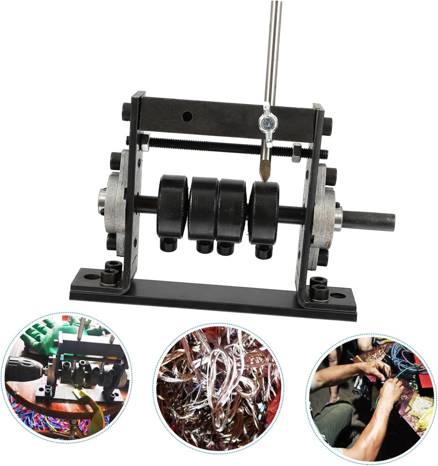 DOITOOL Manual Wire Stripper Hand Tool Compact Multi-slot Design for Home Use Portable Wire Stripping Tool with Comfortable Grip and Construction