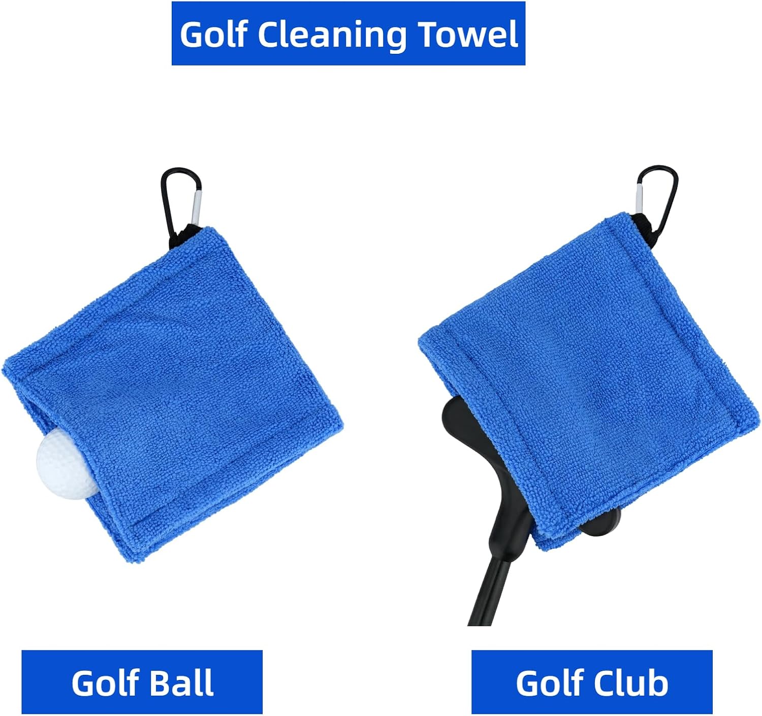 3 Pcs Golf Ball Towel with D Clip Portable Small Golf Towel for Both Dry and Wet Use - Image 4