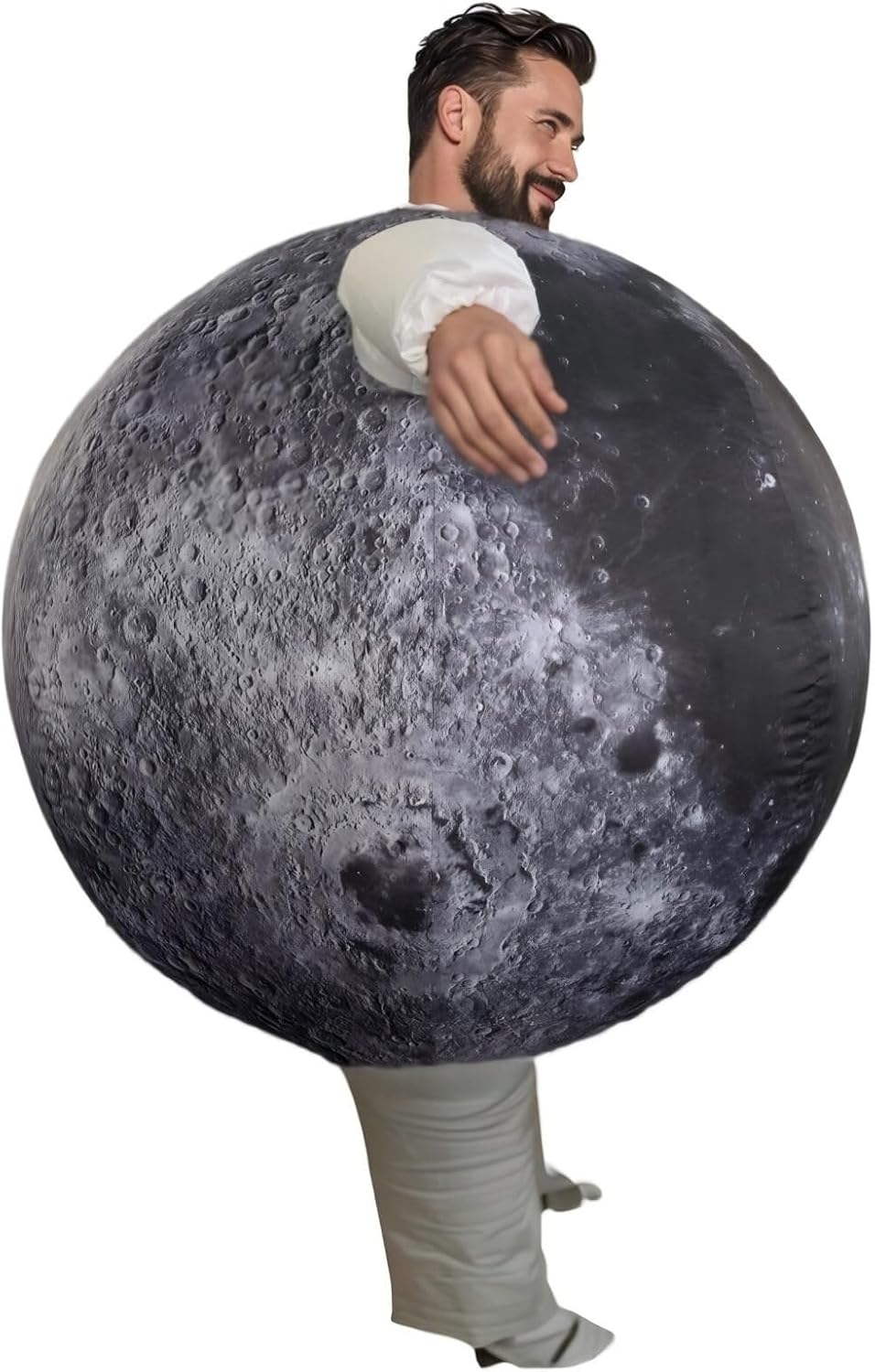Halloween Inflatable Planet Costume for Adults Moon Mascot Costume Full-Body Planet Cosplay Suit for Halloween, Christmas,Carnival - Image 2