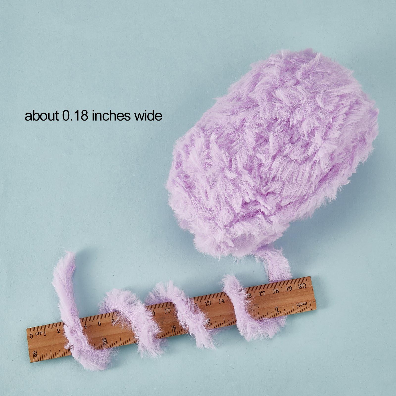 BEEFLYING 2 Roll Super Soft Fur Chunky Fluffy Faux Fur Yarn for Crochet Knit Blanket Rug Clothes - Violet (2×30m, 51g×2) - Image 2