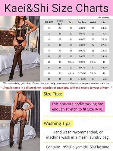 Miniatura 7 de Kaei&Shi Medias de malla para mujer con curvas, elásticas, no incluidas