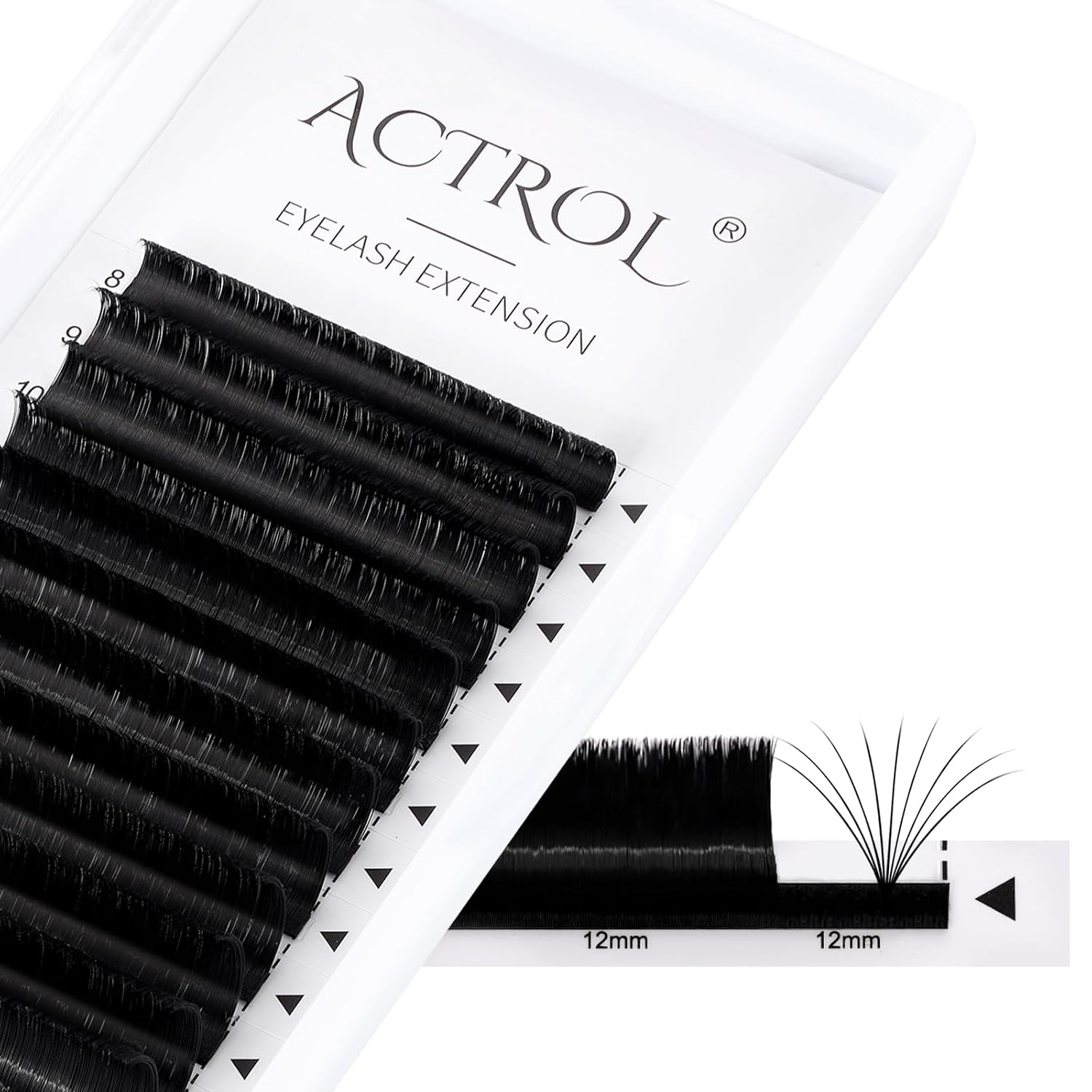 Easy Fan Lashes Eyelash Extensions 0.03 C 60  Curl 8-15 mm Mixed Tray Mink Volume Prefabricated Russian Eyelashes 3D-20D Resistant 100 C