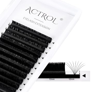 ACTROL Eyelashes Extension Volume D Curl 0.07mm 8-15mm Mix Easy Fan Lashes Extension Self Fanning Eyelashes Extension
