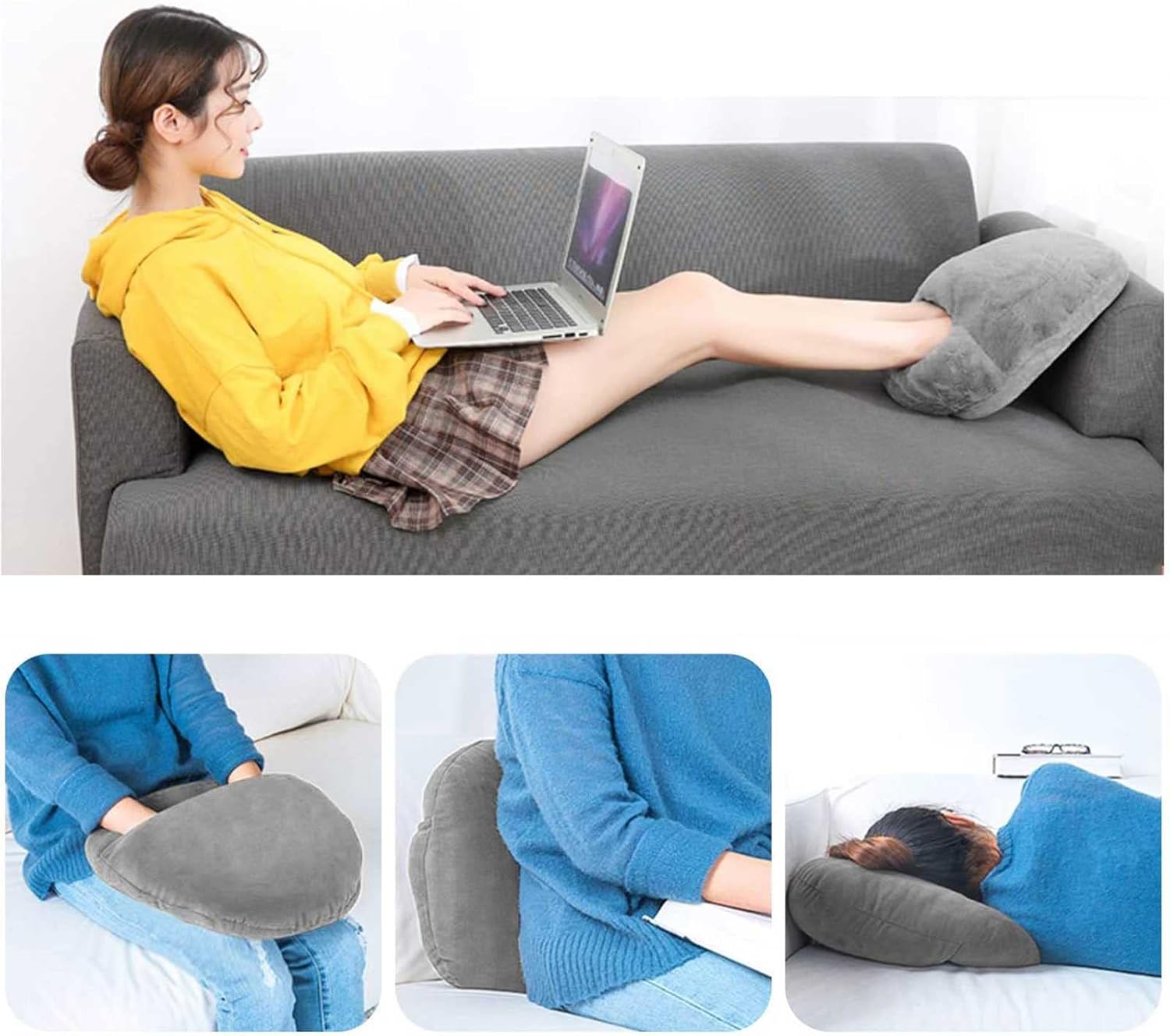 Heated Foot Warmer USB for Home,Office,Car,Soft Plush Foot Electric Heating Pad Rechargeable Winter Heating Shoes Insole Foot Warmer Slippers for Heat Therapy