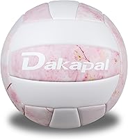 Vista 10 de Dakapal Balón de voleibol competitivo para interiores y exteriores, tamaño oficial 5, voleibol suave profesional (sin bomba)