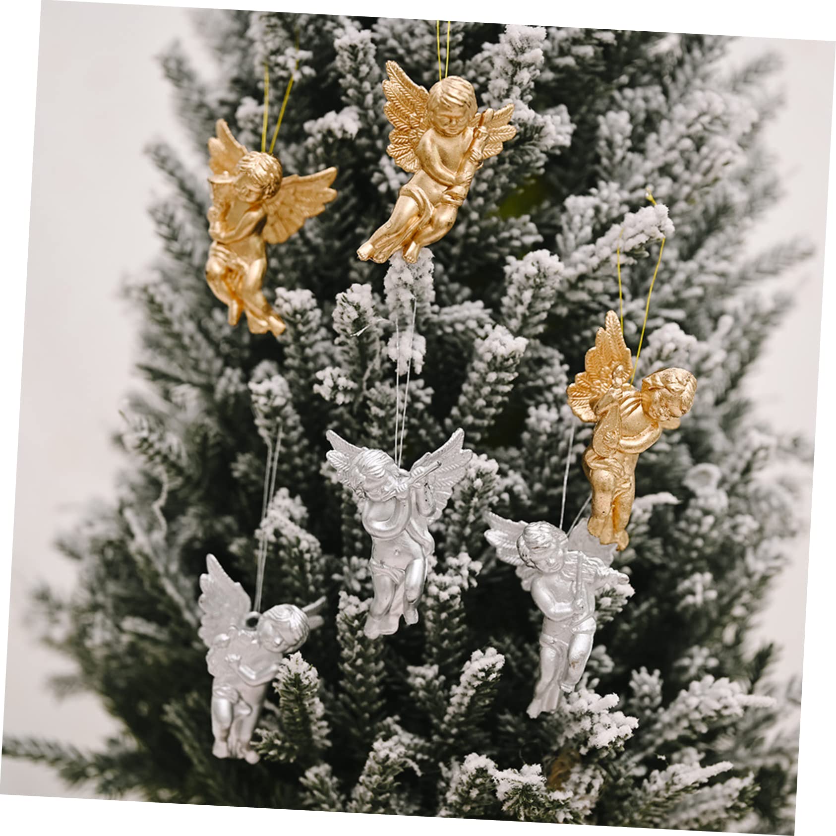 TOPBATHY 96 Piezas Colgante Ángel De Navidad Adorno Colgante Navideño Adornos De Navidad Ángel Colgante Adorno Colgante De Árbol De Ángel De Muñeca Decoración El Plastico
