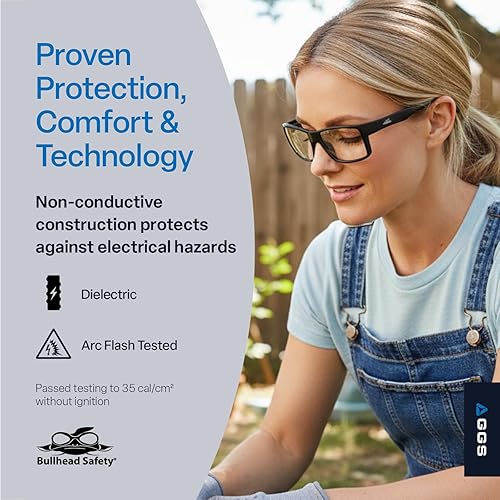 Miniatura 5 de Bullhead Safety Eyewear Sawfish Glasses - Anti-Fog, Lightweight, Impact/Scratch Resistant, UV Blocking Sunglasses for Cycling, Fishing, Driving