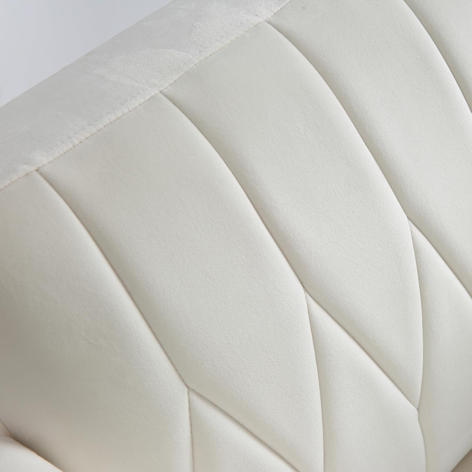 Velvet Fabric Toffee Chaise Lounge with Ottoman, Adjustable backrest and armrests, high Density Sponge Cushion, for Living Room, Bedroom (Beige)