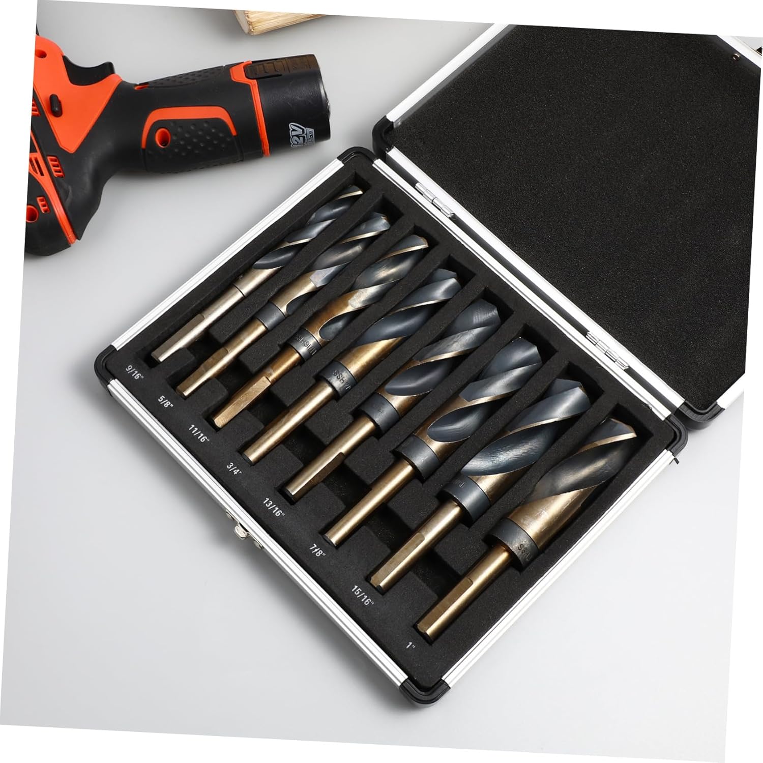 BESTonZON 8pcs Steel Twist Drill Bit Set Durable Wear-Resistant Precision Bits for Wood Metal and Plastic Compatible with Various Drills Easy Storage in Metal Case
