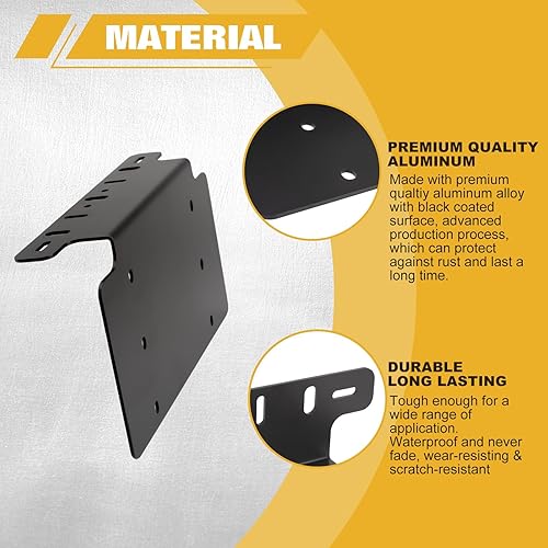 Miniatura 4 de Xotic Tech - Soporte de montaje para placa de matrícula para parachoques delantero de auto, barra de luz LED todoterreno, compatible con la mayoría