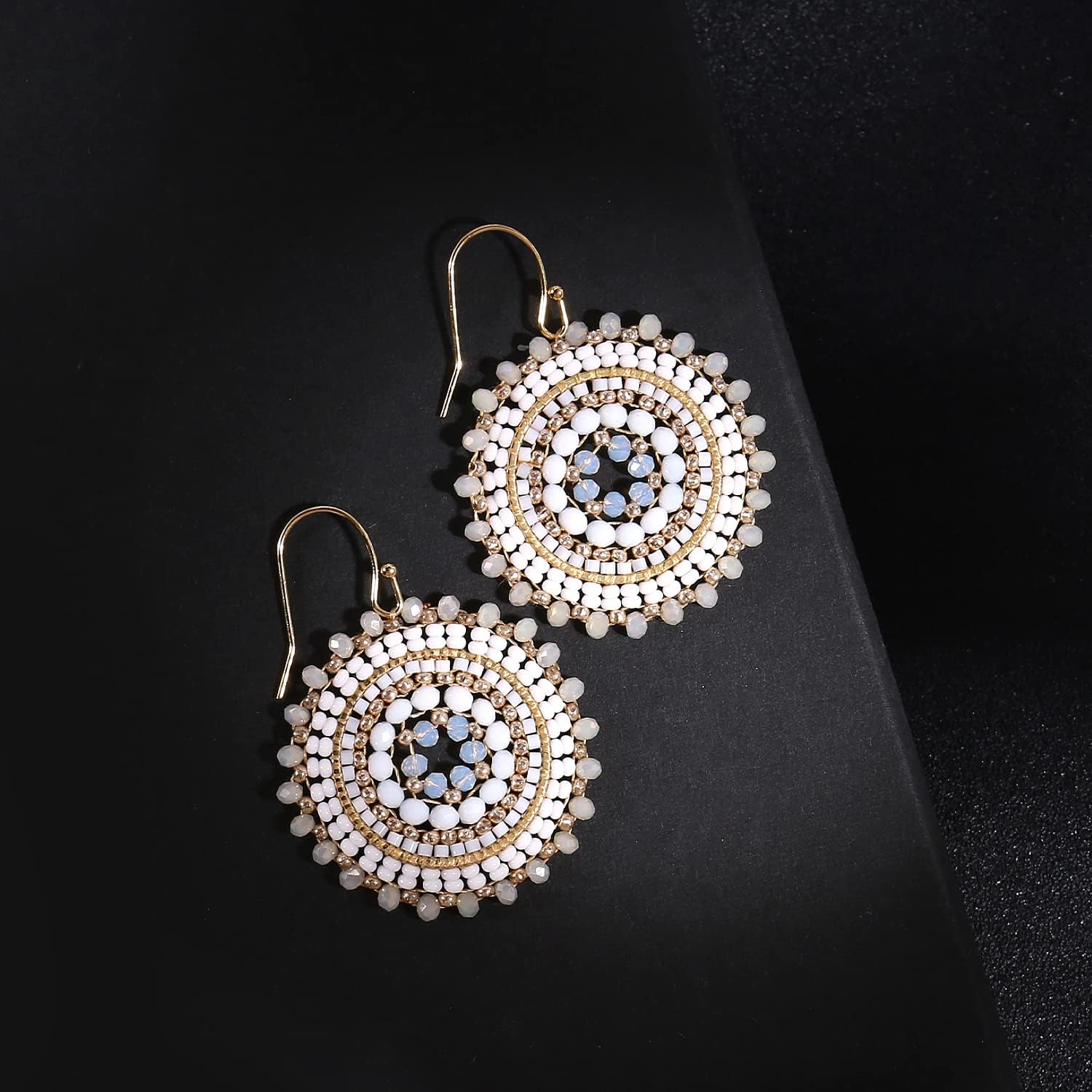 Colorful Summer Beaded Earrings For Women Crystals Glass Bead Dangle Drop Bohemia Earrings Statement Earrings For Women - Image 4