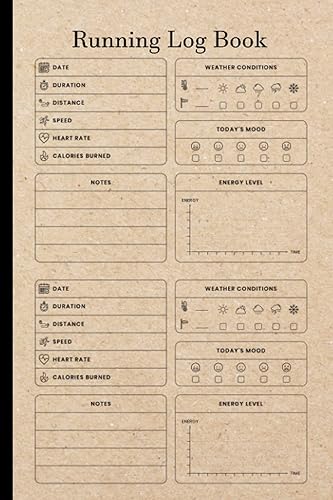Running Log Book: Running log book journal, My Running Diary, Runners Training Log, Running Logs, Track Distance, Size 6"X9", 120 Pages