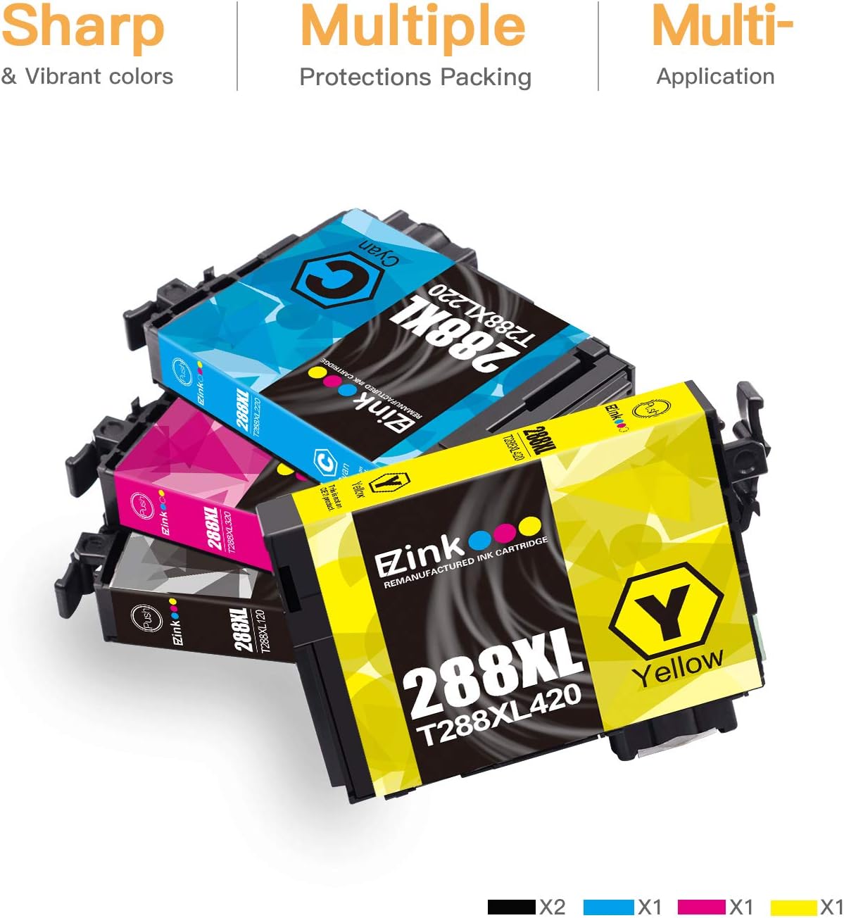Buу 2 gеt 3 E-Z Ink (TM) Remanufactured Ink Cartridge Replacement for Epson 288 288XL High Yield to use with XP-440 XP-446 XP-330 XP-340 XP-430 (2 Black, 1 Cyan, 1 Magenta, 1 Yellow with Latest Upgraded Chips) Gеt Chеар Prісе E-Z Ink (TM) Remanufactured Ink Cartridge Replacement for Epson 288 288XL High Yield to use with XP-440 XP-446 XP-330 XP-340 XP-430 (2 Black, 1 Cyan, 1 Magenta, 1 Yellow with Latest Upgraded Chips)
