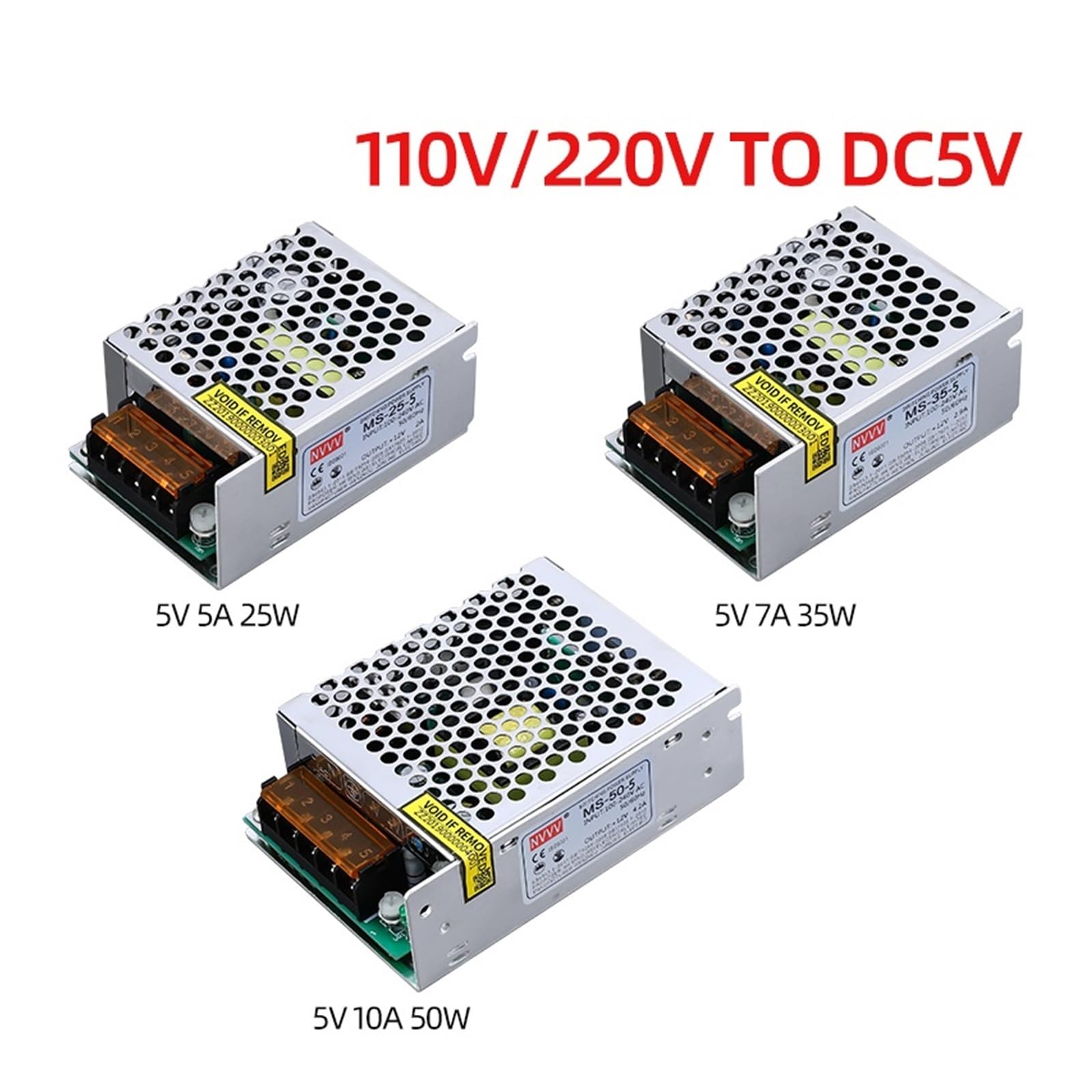 Transformador de iluminación de fuente de alimentación LED MS-15w-350w CA a CC 5v 12v 24v 48v adaptador de fuente for convertidor de tira Led CC(12V,15W)