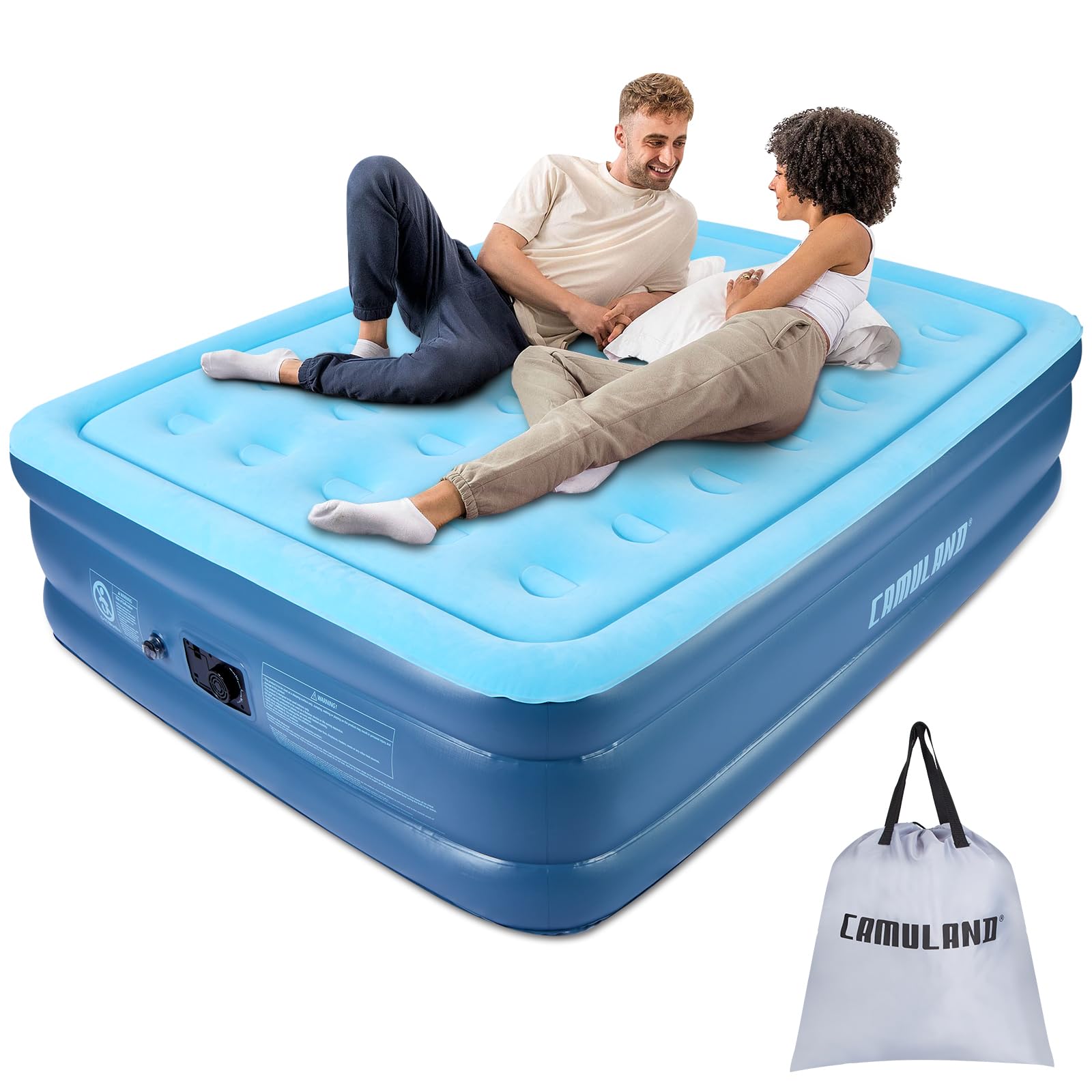 CAMULANDエアーベッド エアーマット ダブル 電動ポンプ内蔵 203*152*46CM 空気ベッド 折り畳み可能 収納バッグ付き お昼寝 旅行 アウトドア 来客 キャンプ用 Amazon.co.jp: CAMULANDエアーベッド エアーマット ダブル 電動ポンプ