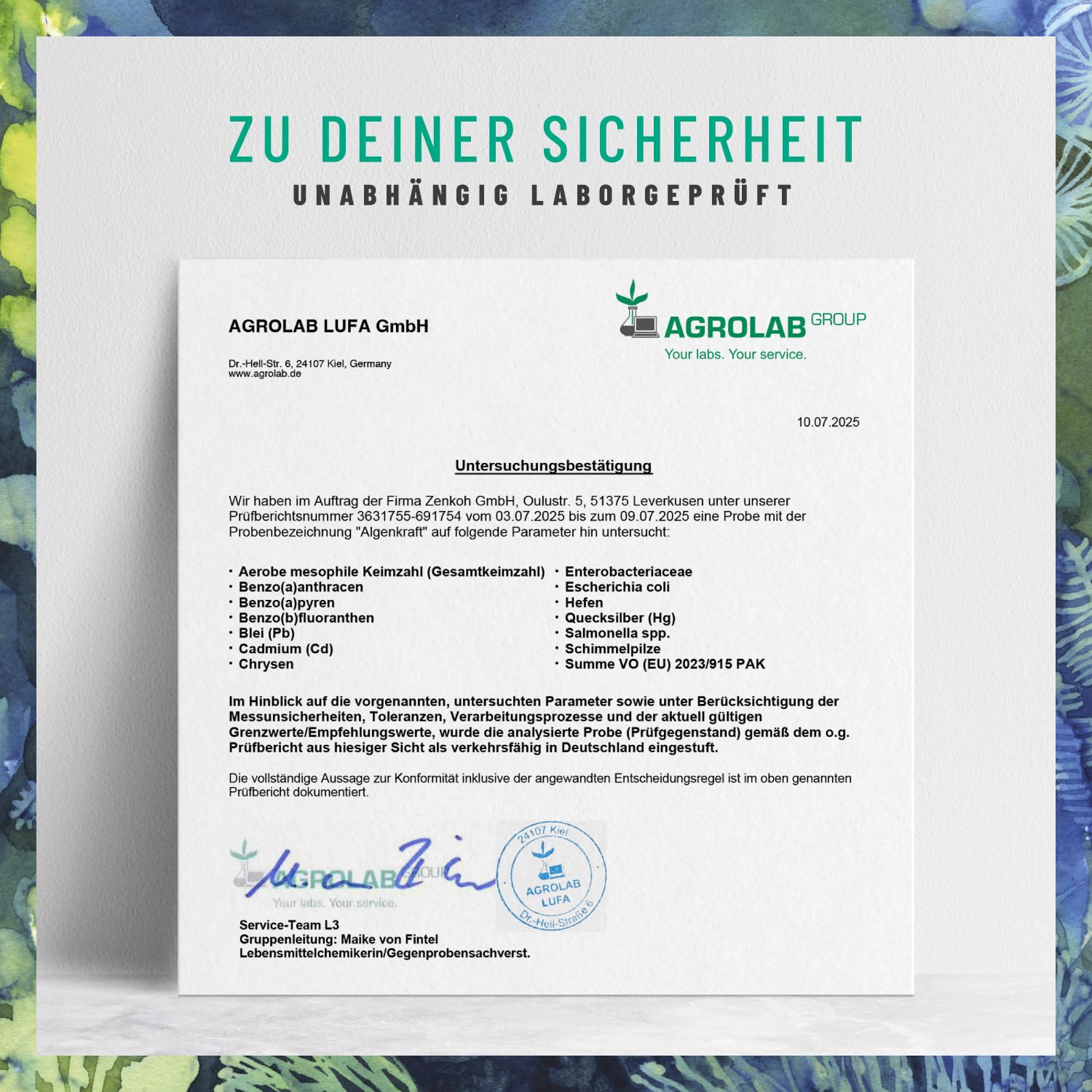 NATURTREU® Omega 3 Vegan aus Algenöl – 1000mg Omega 3 Algenöl aus nachhaltigen Kulturen - Mikroalgenöl hochdosiert DHA & EPA im optimalen Verhältnis - Omega 3 Kapseln - Laborgeprüft