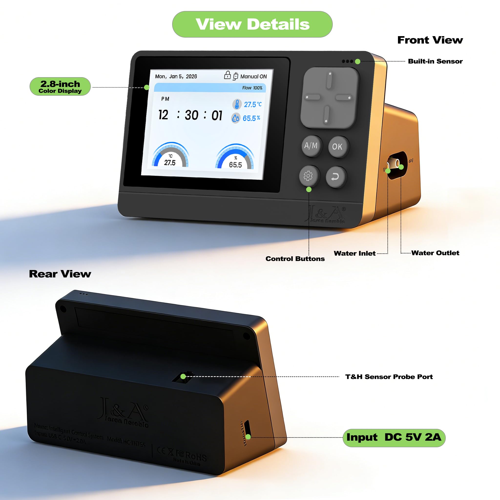 J&A Reptile Mister - Sistema de nebulización automático para tanque de reptiles y terrario, nebulizador automático con boquillas de pulverización ajustables, funcionamiento silencioso para lagartos