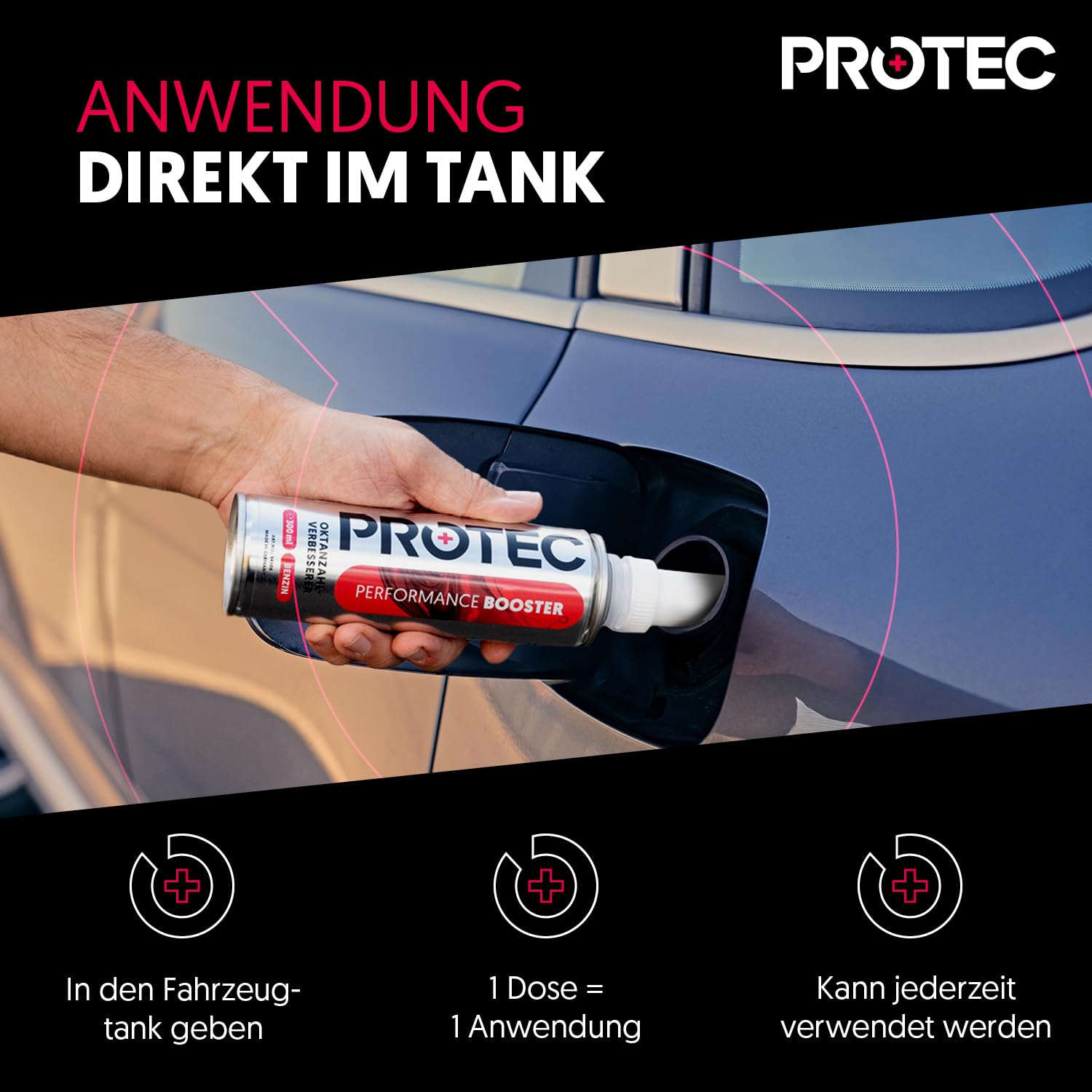 ProTec+ Benzin-Performance-Set | 3er-Set | Katalysatorreiniger Benzin | Motorsystemreiniger | Oktan Booster | Motorreiniger + Vergaserreiniger im 3er-Set | Kat Reiniger | Vergaser Reiniger | AGR