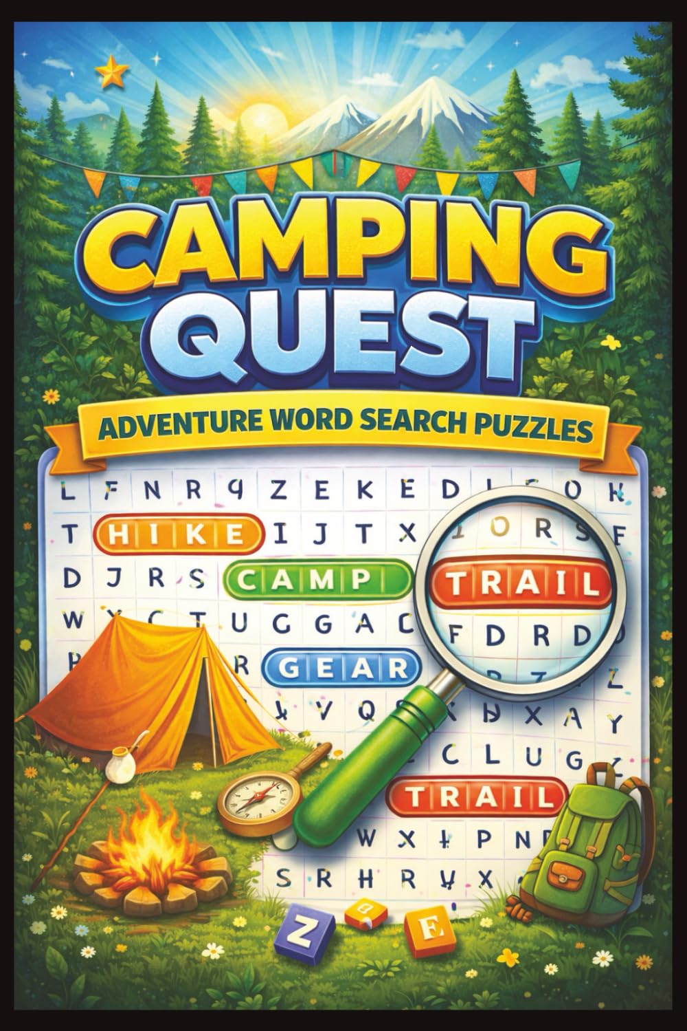 Camping Quest: Adventure Word Search: Fun and Challenging Word Search Puzzles for Nature Lovers, Campers, and Outdoor Explorers of All Ages