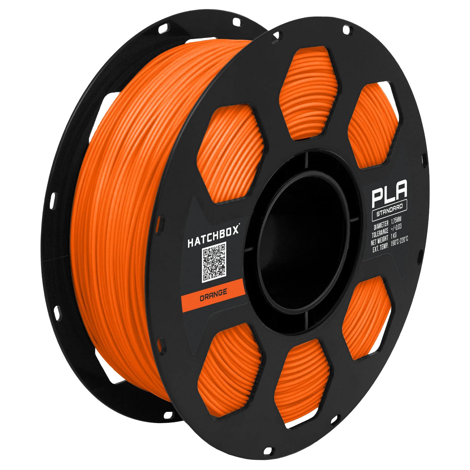 hatchbox 1,75 mm orange PLA 3D Drucker Filament – 1 kg Spule (2,2 lbs.) – maßhaltigkeit +/-0,05 mm