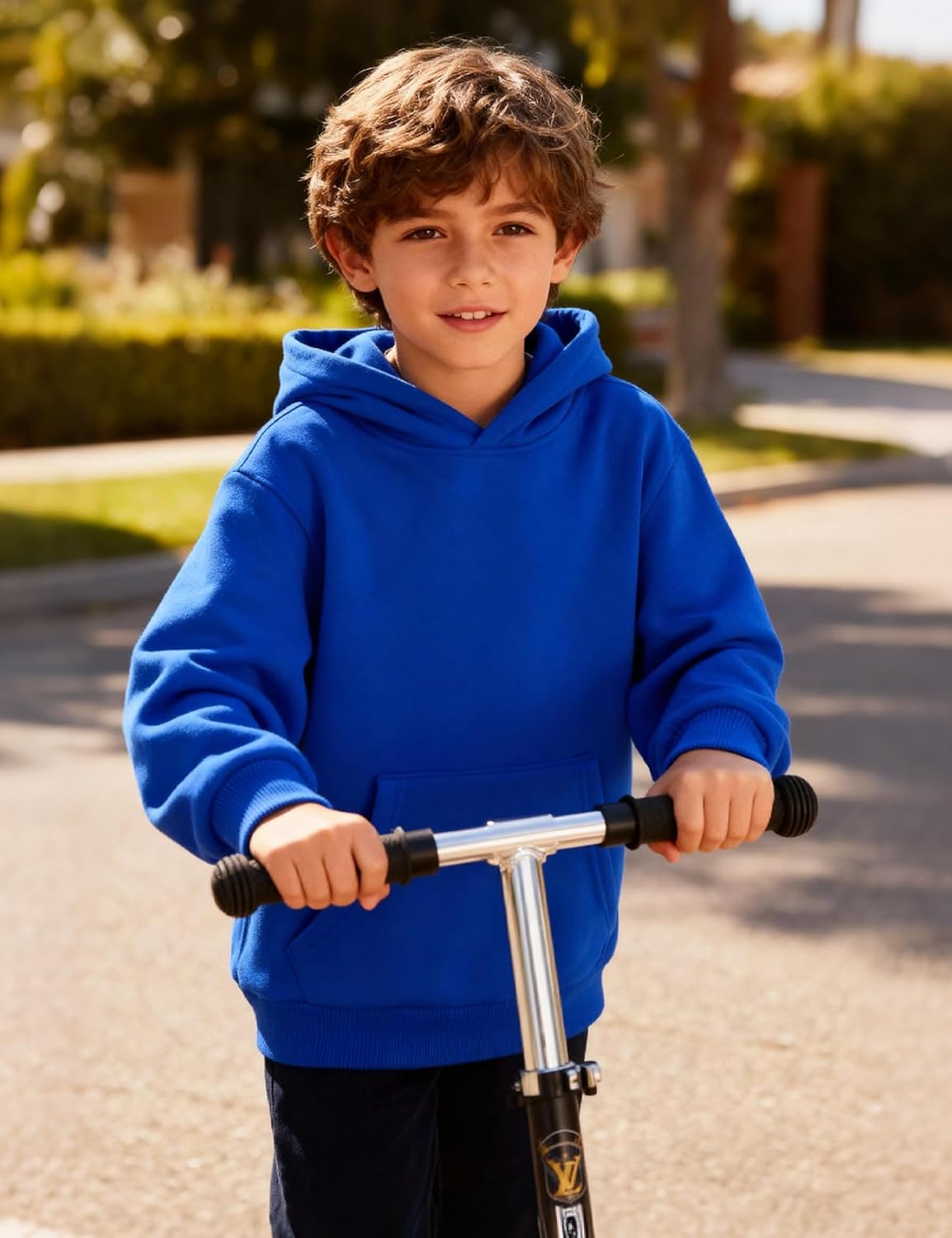 Flygo Unisex Boys Girls Sherpa Hoodie Fleece Lined Hooded Sweatshirt Pullover Sweater Kids Fall Winter Hoodies 5-11Years - Image 5