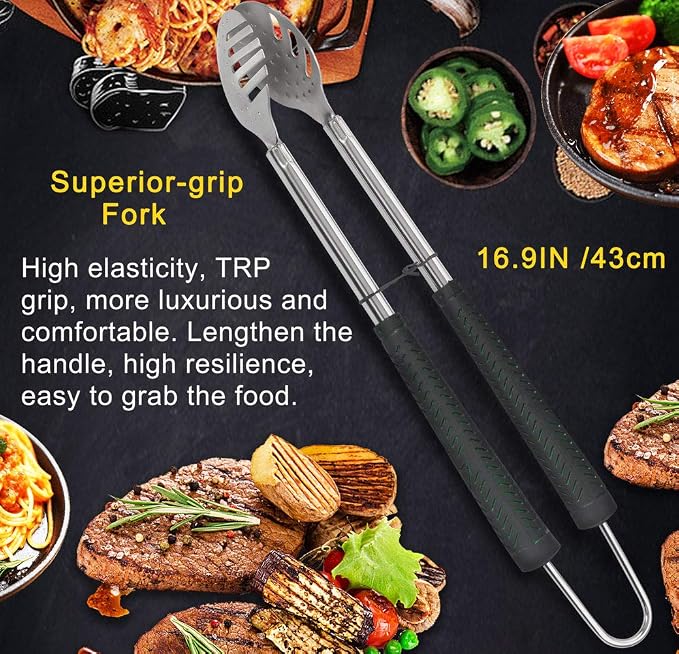 Set 7 Piezas Herramientas Parrilla Estilo Golf Acero Inox miniatura 7