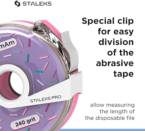 Miniatura 5 de Rollo de recarga de lima de uñas blanca - 80 limas en un rollo de grano 240