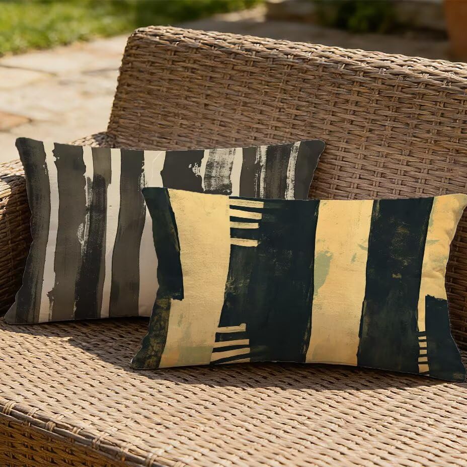 Housse coussin extérieur imperméable 40x80 contre décoloration UV vert de jardin