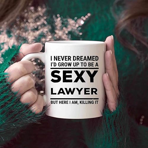 Miniatura 2 de Taza de café con diseño de abogado de Dreamed Grow Up Sexy Lawyer Lawyer Law Taza de café – Secretario Paralegal Tribunal Juez Defensor Defensor